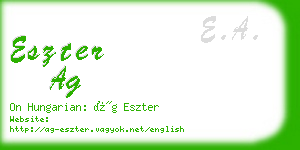 eszter ag business card